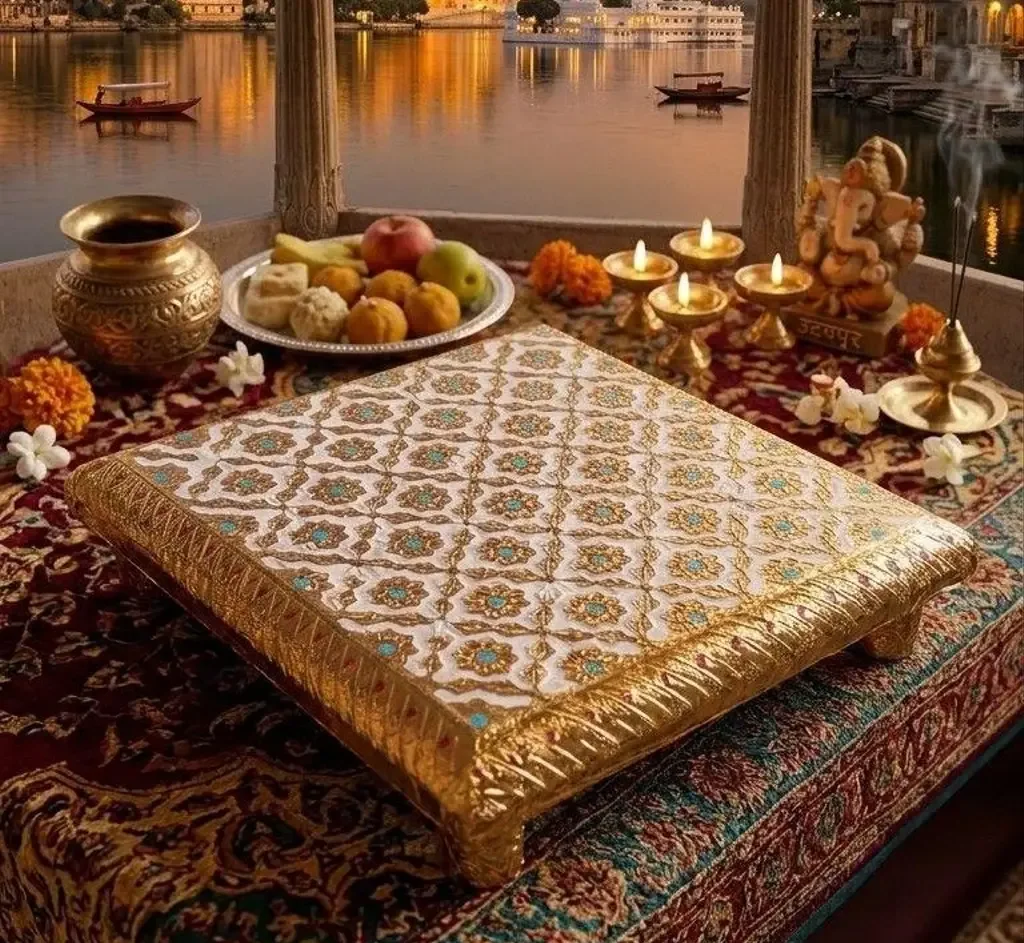 Meenakari Chowki / Patla, 8 inch